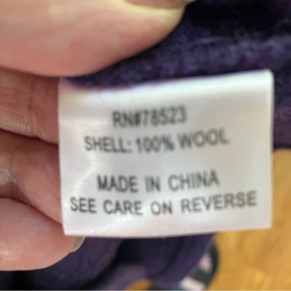 Anthropologie Luii Purple Ruffle Trim Lightweight Felted Wool Jacket - Small - Picture 10 of 11